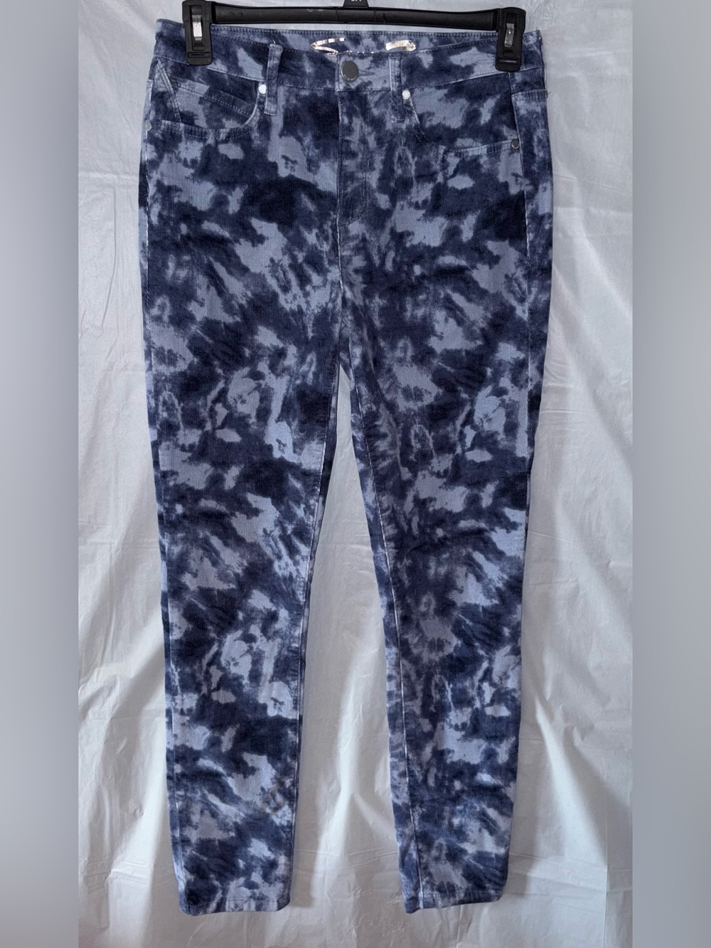 Seven‎ 7 Skinny Corduroy Pants Women’s Sz 8 Blue Camouflage Ultra High Rise